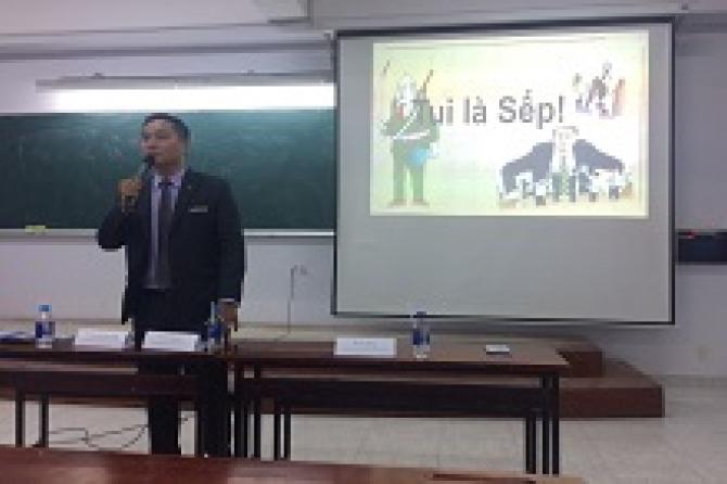 Anh Trần Bàng Phi - Tổng Quản Lý The Adora Grand View, chia sẻ về chủ đề: “Những tố chất để trở thành quản lý trong lĩnh vực Nhà hàng - khách sạn và cần chuẩn bị gì để đạt được những điều đó?”