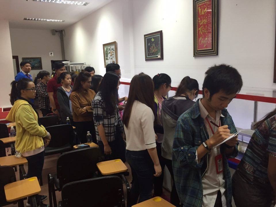 The students were introduced some informations of Acecook company
