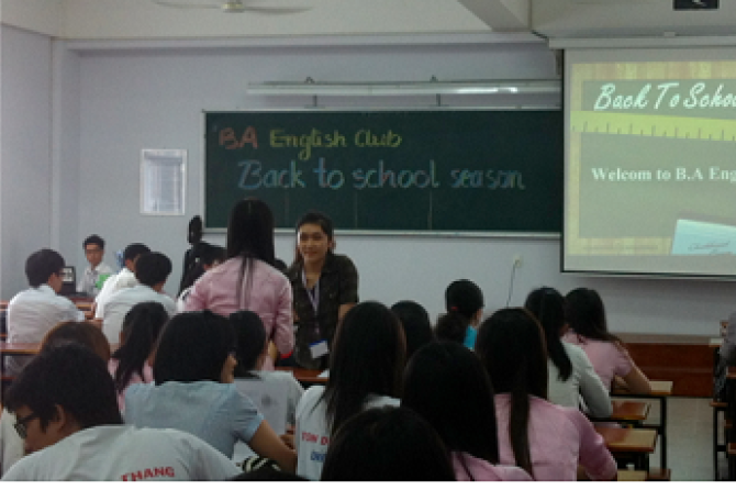 “Back to school” activities in english program on 29th August 2013